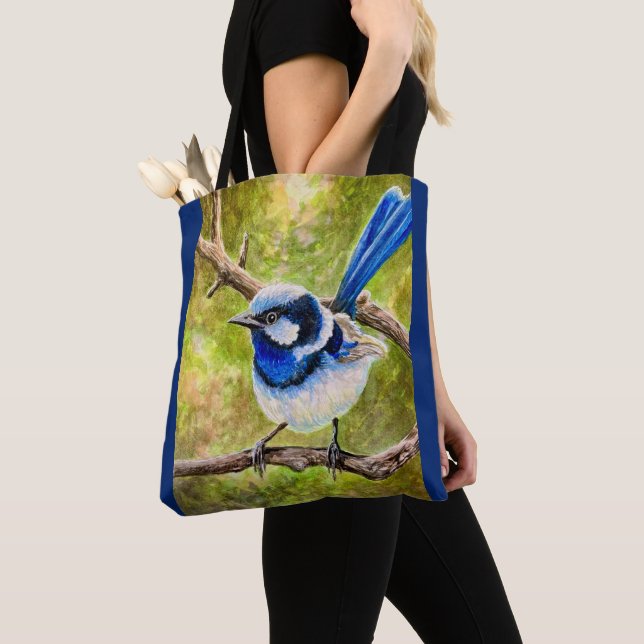Bolsa Tote Blue Wren - (Close Up)