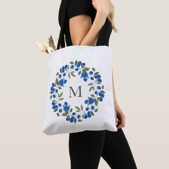 Bolsa Tote Blueberry Wreath (Close Up)