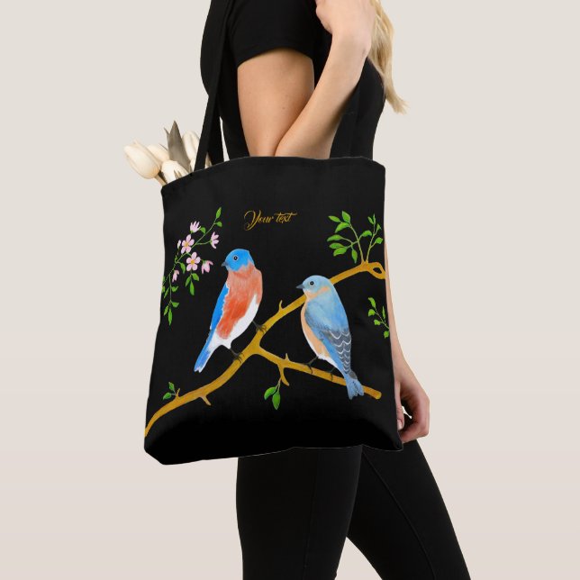 Bolsa Tote Bluebird Black (Close Up)