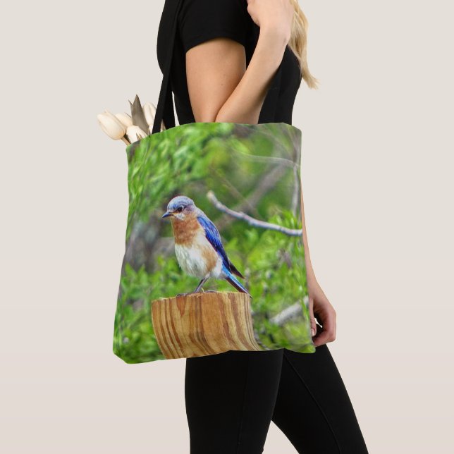 Bolsa Tote Bluebird em Posto de cerca (Close Up)