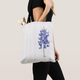 Bolsa Tote Bluebonnet, azul, roxa, flor selvagem