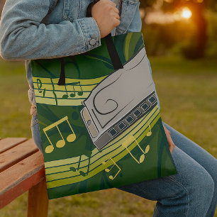 Bolsa Tote Blues de Harmônica e Música Folk