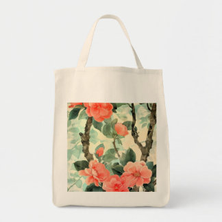 Bolsa Tote Blush Blossom Camelia Garden Watercolor