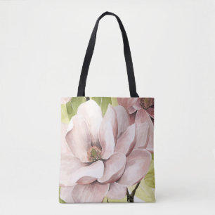 Bolsa Tote Blush Magnolia Flowers