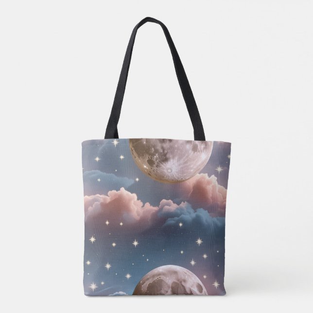 Bolsa Tote Blush Peach Sky Blue Celestial Moon (Verso)