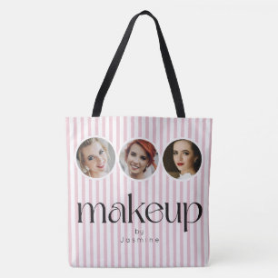 Bolsa Tote Blush Pink Listra 3 Foto MUA Artista de Maquiagem
