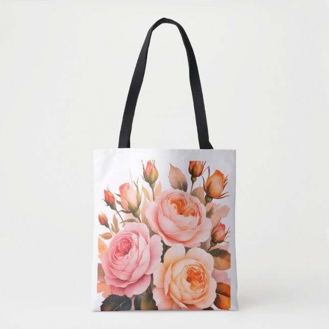 Bolsa Tote Blush Rose Garden (Frente)