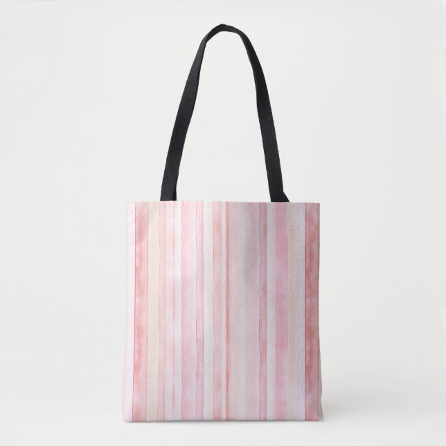 Bolsa Tote Blush White Stripes Rosa Girassol (Frente)