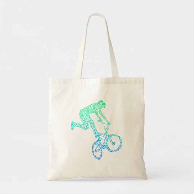 Bolsa Tote Bmx Rider Bike Bicicleta Garotos Correntes (Frente)