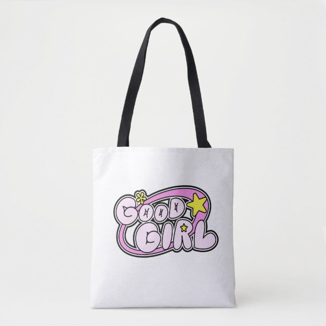 Bolsa Tote Boa menina Y2k kawaii (Frente)