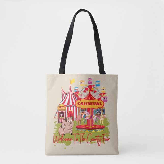 Bolsa Tote Boa vinda à feira de condado - carnaval (Frente)
