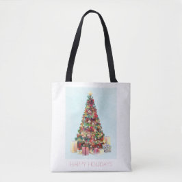 Bolsa Tote Boas Festas. Árvore de Natal