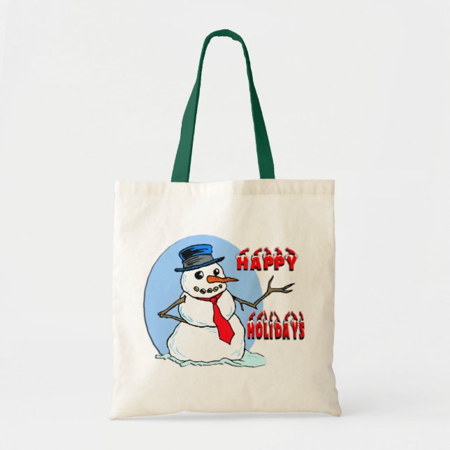 Bolsa Tote Boas festas as bolsas do presente do boneco de (Frente)