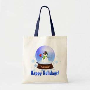 Bolsa Tote Boas festas - saco 2009 do presente de Snowglobe