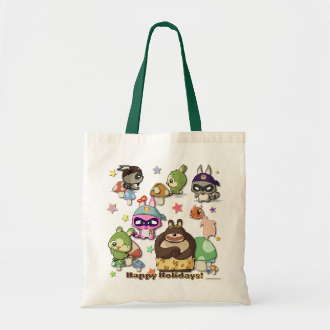 Bolsa Tote Boas festas saco engraçado de Kawaii dos desenhos (Frente)