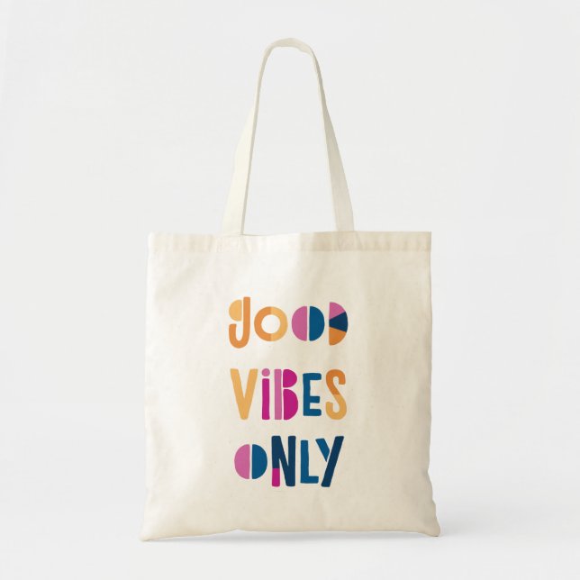 Bolsa Tote Boas Víblias Apenas Modernas Coloridas Motivaciona (Frente)
