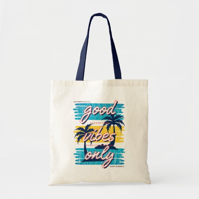 Bolsa Tote Boas Víblias Apenas Praia Tropical Verão Moderno (Frente)