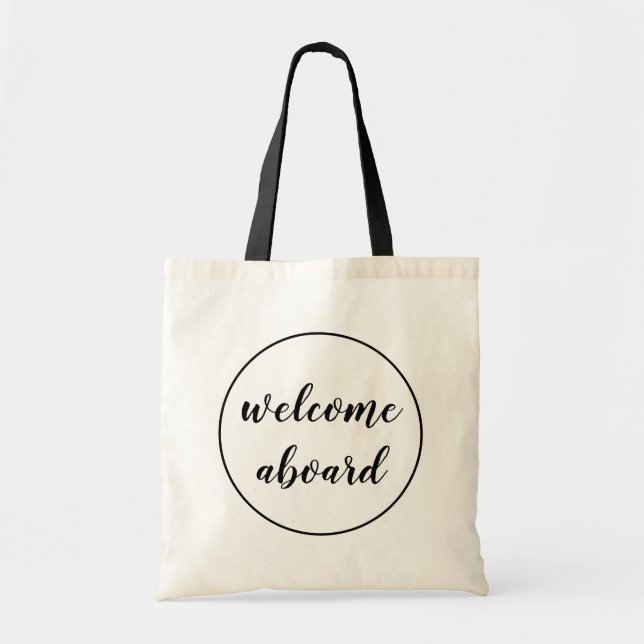 Bolsa Tote boas vindas a bordo (Frente)