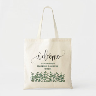 Bolsa Tote Boas-vindas a Eucalyptus Greenery