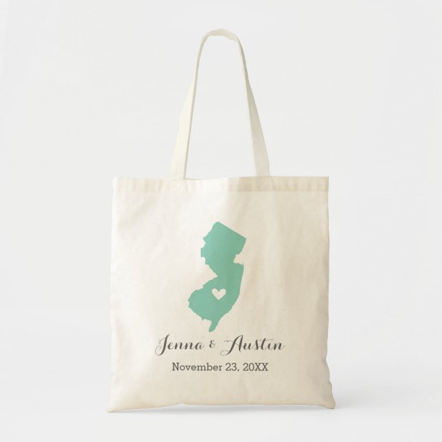Bolsa Tote Boas-vindas a New Jersey Wedding (Frente)