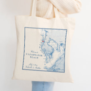 Bolsa Tote Boas-vindas ao Armamento Elegante Tampa Bay Map