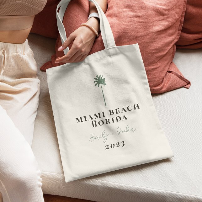 Bolsa Tote Boas-vindas ao Casamento da Árvore de Destino Trop (Criador carregado)