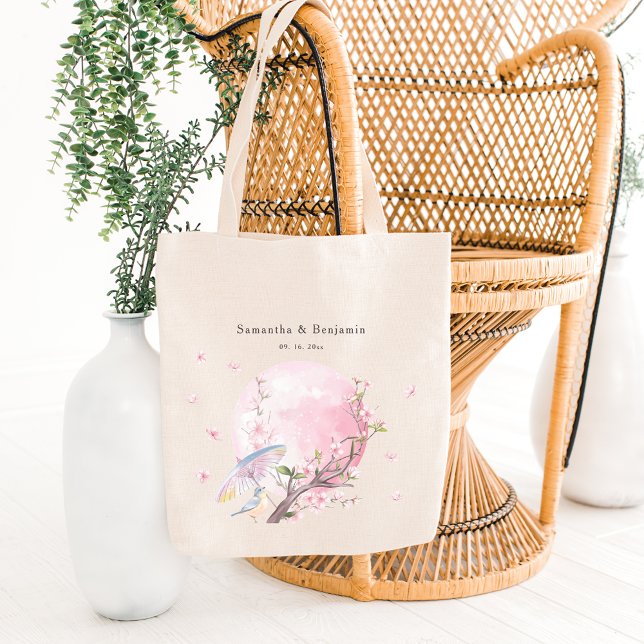 Bolsa Tote Boas-vindas ao Casamento de Cereja Blossom (Criador carregado)