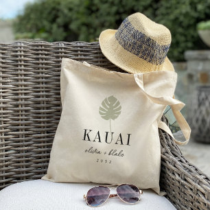 Bolsa Tote Boas-vindas ao Casamento de Destino da Monstera Le