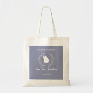 Bolsa Tote Boas-vindas ao Casamento de Destino de Geórgia