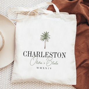 Bolsa Tote Boas-vindas ao Casamento de Destino de Palma de Wa