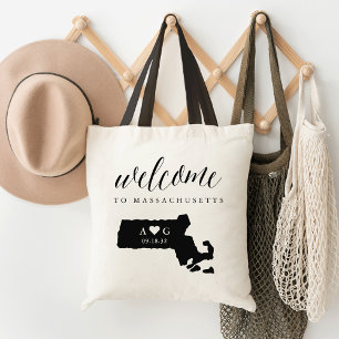 Bolsa Tote Boas-vindas ao Casamento Silhouette do Estado de M