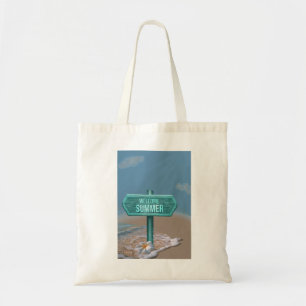 Bolsa Tote Boas-vindas ao Desenho Vetorial de Verão