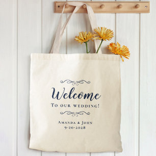 Bolsa Tote Boas-vindas ao Hotel Guest Favor Blue