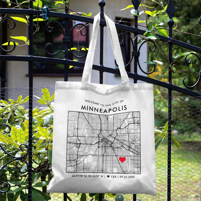 Bolsa Tote Boas-vindas ao Mapa da Cidade do Localizador de Am (Criador carregado)