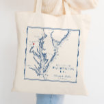 Bolsa Tote Boas-vindas ao Marinho Elegante Washington DC<br><div class="desc">Celebre seu casamento em Washington, DC com o nosso marinho azul de Chesapeake Bay, mapa-mestras de casamento, perfeito para locais como Hay-Adams, The Willard InterContinental, Meridian House, The Mayflower Hotel, Museu Nacional das Mulheres nas Artes, DAR Constitucional Hall e Sequoia. Estas malas são ideais para o carregando e podem ser...</div>