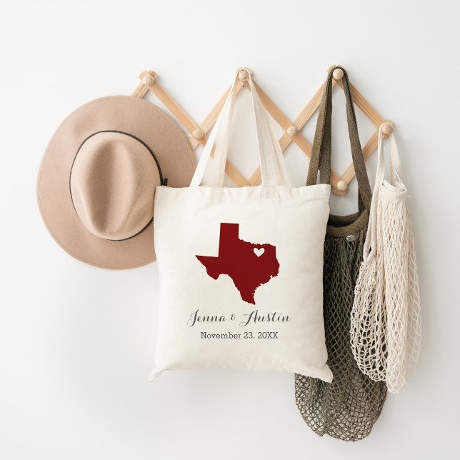 Bolsa Tote Boas-vindas ao Texas Wedding (Criador carregado)
