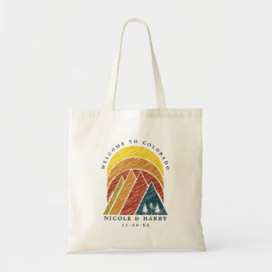 Bolsa Tote Boas-vindas às Montanhas Colorado Vintage