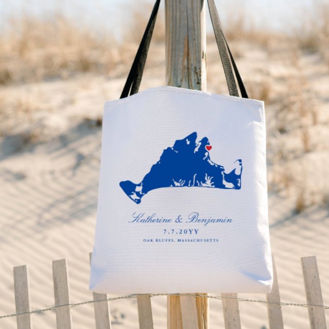 Bolsa Tote Boas-vindas de casamento da Marinha em Oak Bluffs  (Criador carregado)