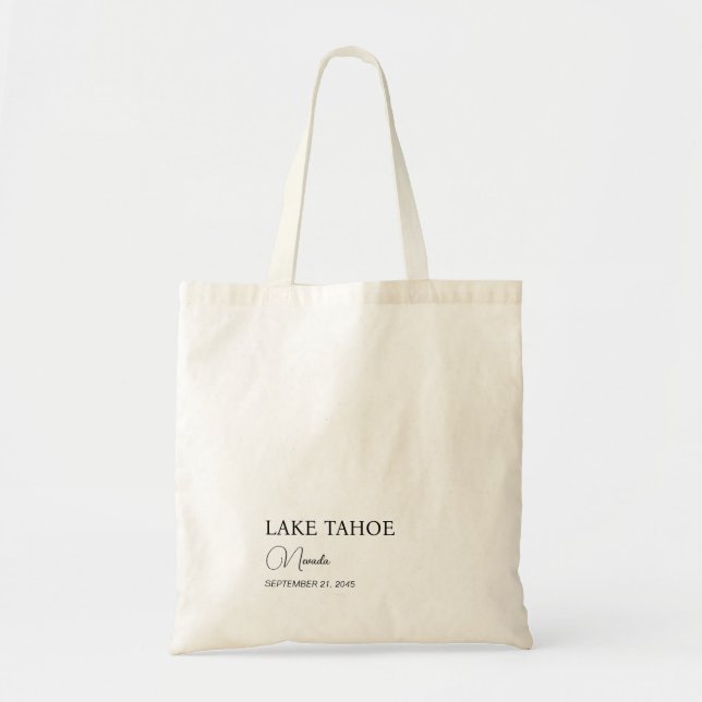Bolsa Tote Boas-vindas de Casamento Personalizadas (Frente)