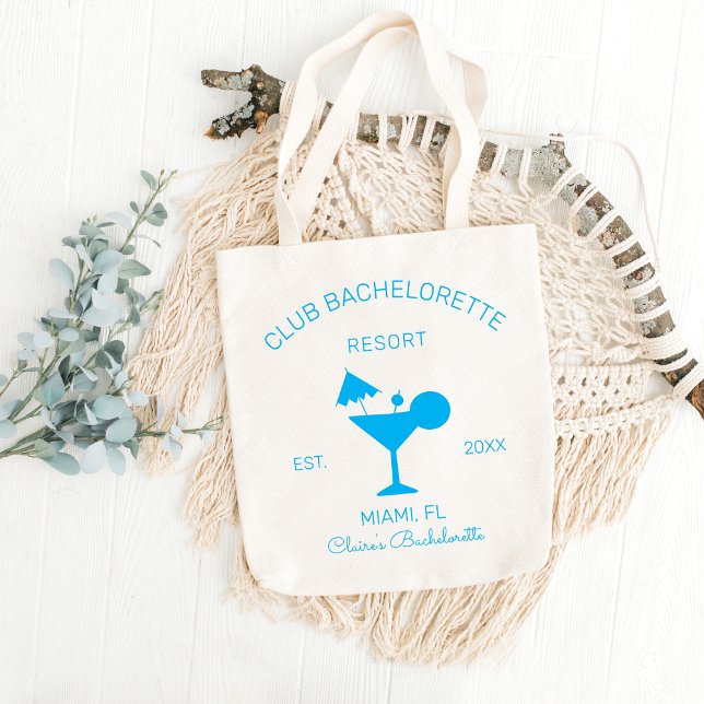 Bolsa Tote Boate Bachelorette Martini Beach Wedding Welcome (Criador carregado)