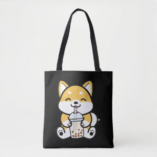 Bolsa Tote Boba Corgi, Corgi Boba, Boba Shiba, Shiba, Corgi