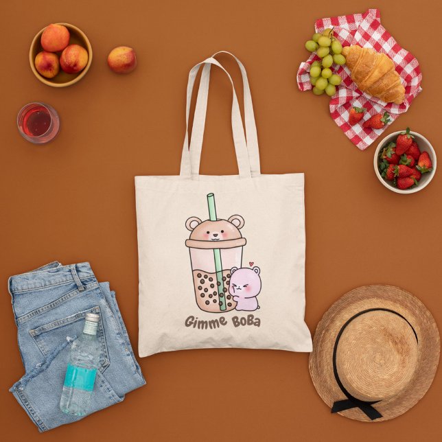 Bolsa Tote Boba Tea, Chá de leite para bolhas (Criador carregado)