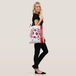 Bolsa Tote Boca branca vermelha soprando personalizada