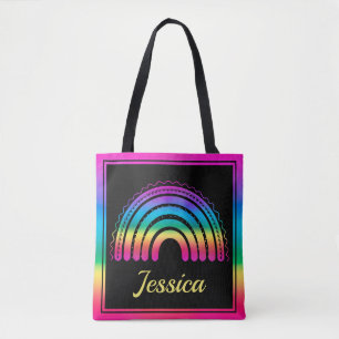 Bolsa Tote Boêmio Colorido Arco-íris