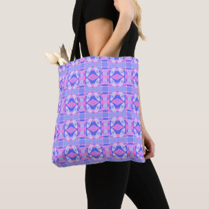 Bolsa Tote Bohemian Chintz 69 Rosa Blue Periwinkle