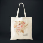 Bolsa Tote Bohemian Pampas Grass Floral Bridesmaid<br><div class="desc">Bohemian Pampas Grass Floral Bridesmaid Tote Bag</div>