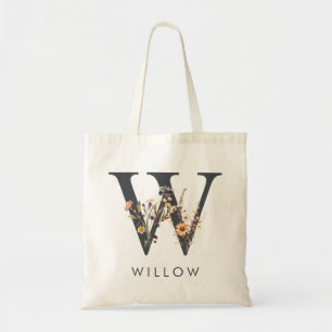 Bolsa Tote Bohemian Wildflower Inicial W