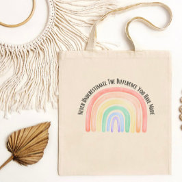 Bolsa Tote Boho arco-íris apreciação do professor aquarela