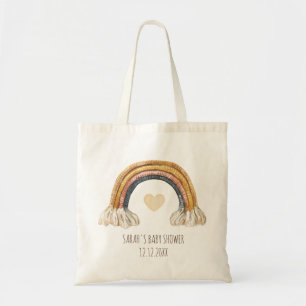Bolsa Tote Boho Baby Watercolor Rainbow Fox Heart Tote Bag