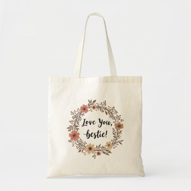Bolsa Tote Boho Bestie Love (Frente)